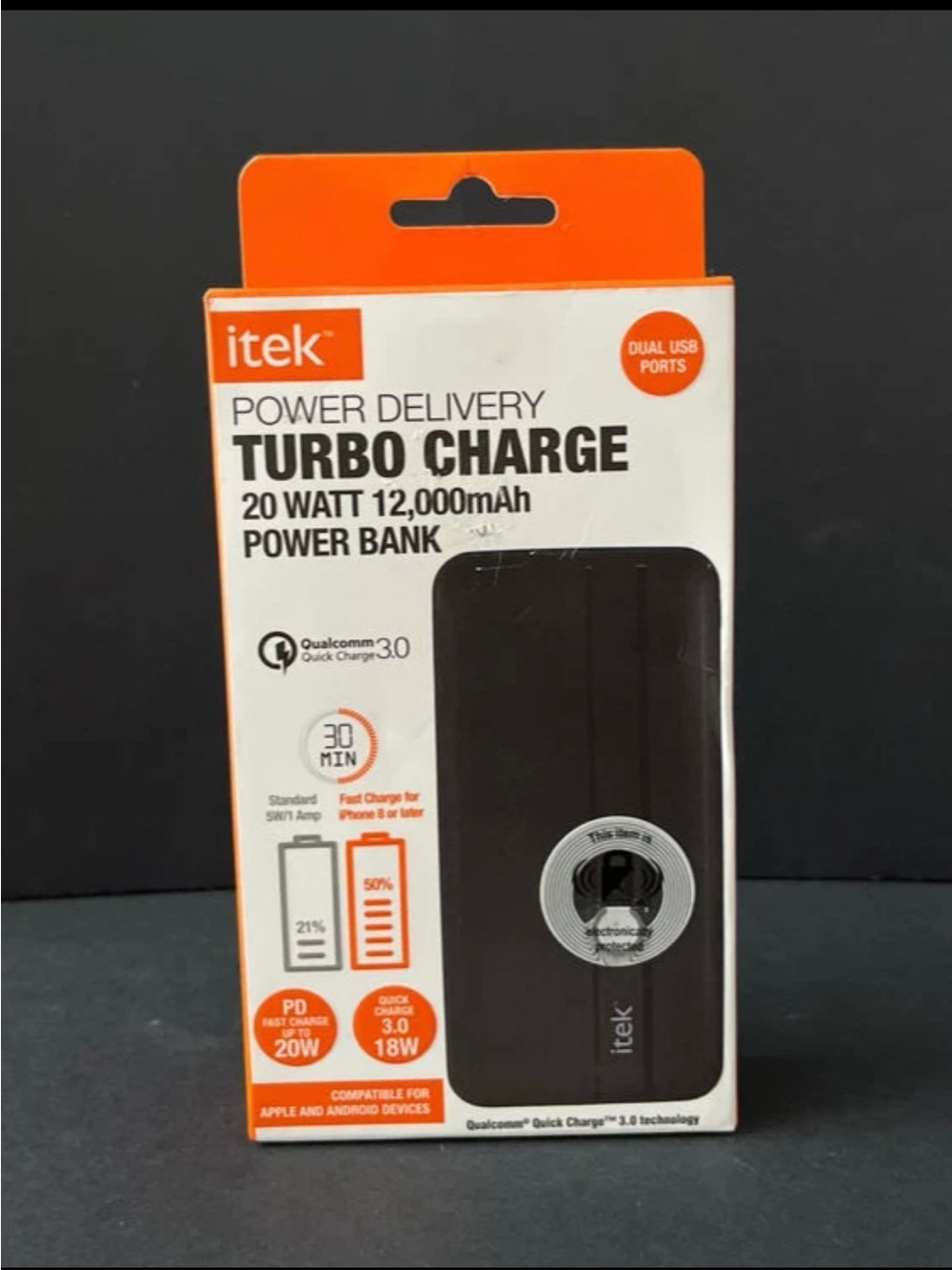 Itek Power Delivery Turbo Charge 12000 mAh Portable Power Pack
